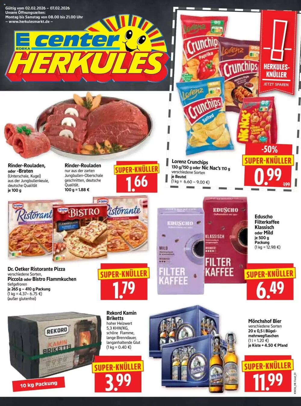 Edeka Herkules Prospekt (ab 02.02.2026) zum Blättern - Seite 1