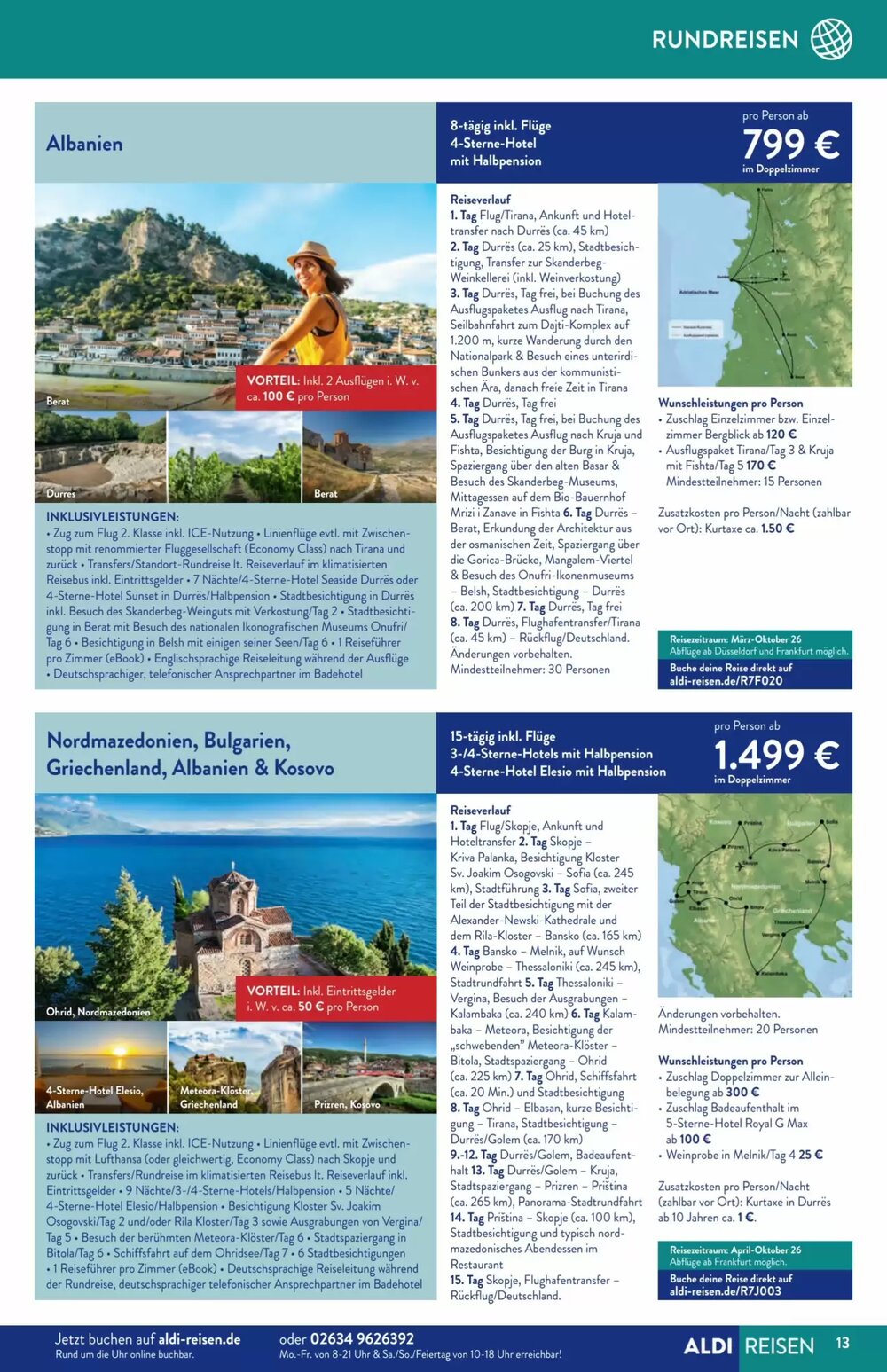 Aldi Süd Reisen Prospekt (ab 02.02.2026) zum Blättern - Seite 13
