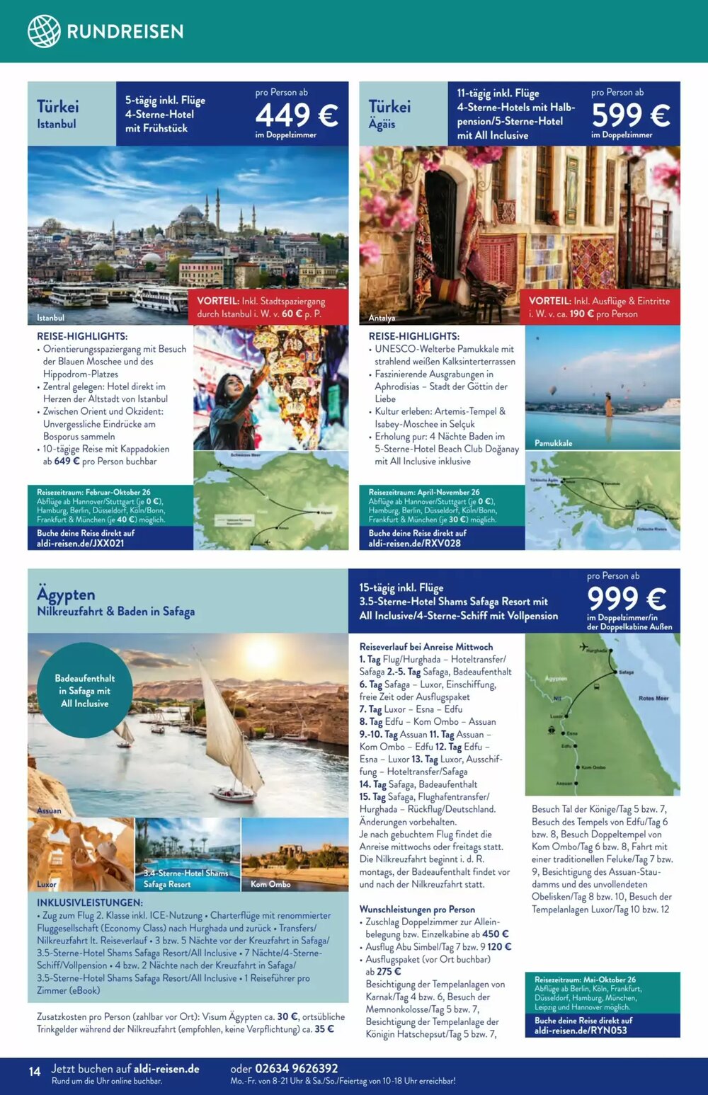 Aldi Süd Reisen Prospekt (ab 02.02.2026) zum Blättern - Seite 14