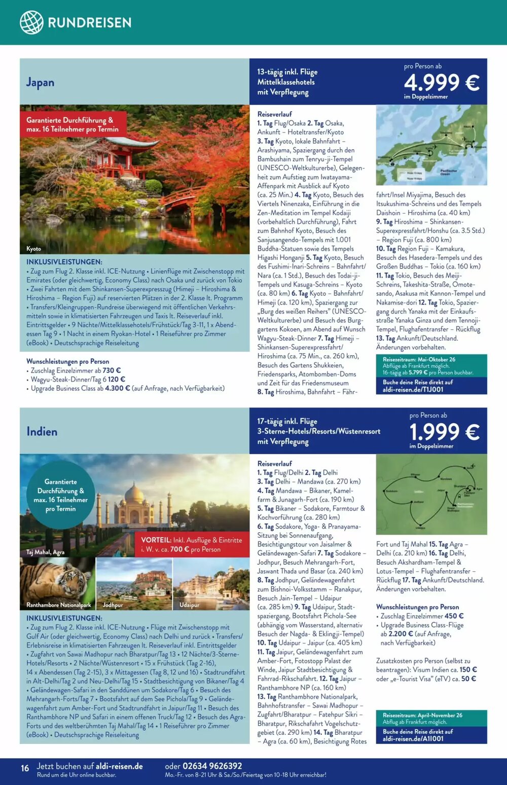 Aldi Süd Reisen Prospekt (ab 02.02.2026) zum Blättern - Seite 16