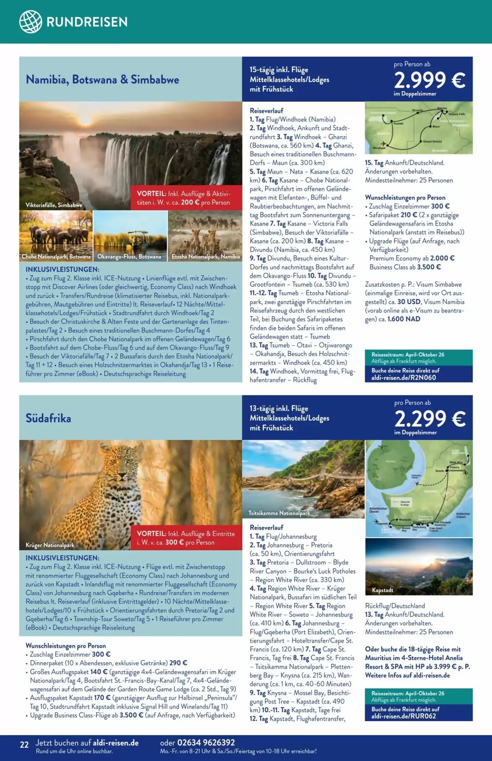 Aldi Süd Reisen Prospekt (ab 02.02.2026) zum Blättern - Seite 22