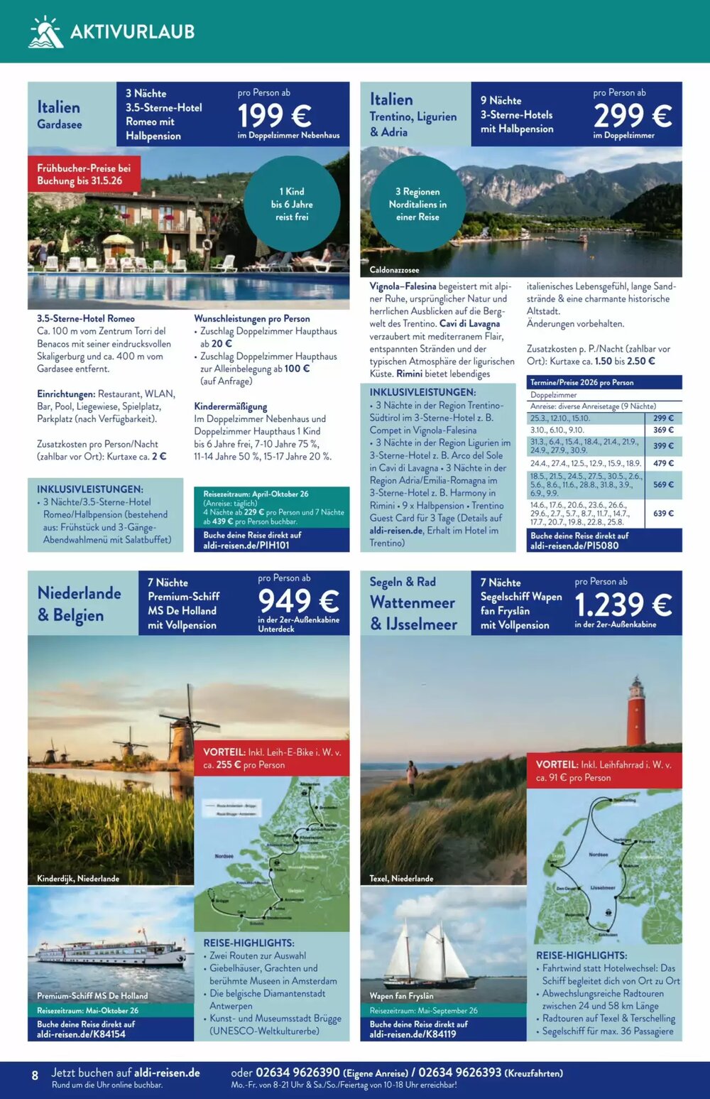Aldi Süd Reisen Prospekt (ab 02.02.2026) zum Blättern - Seite 8