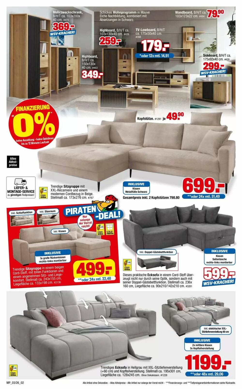 Möbelpiraten Prospekt (ab 02.02.2026) zum Blättern - Seite 2