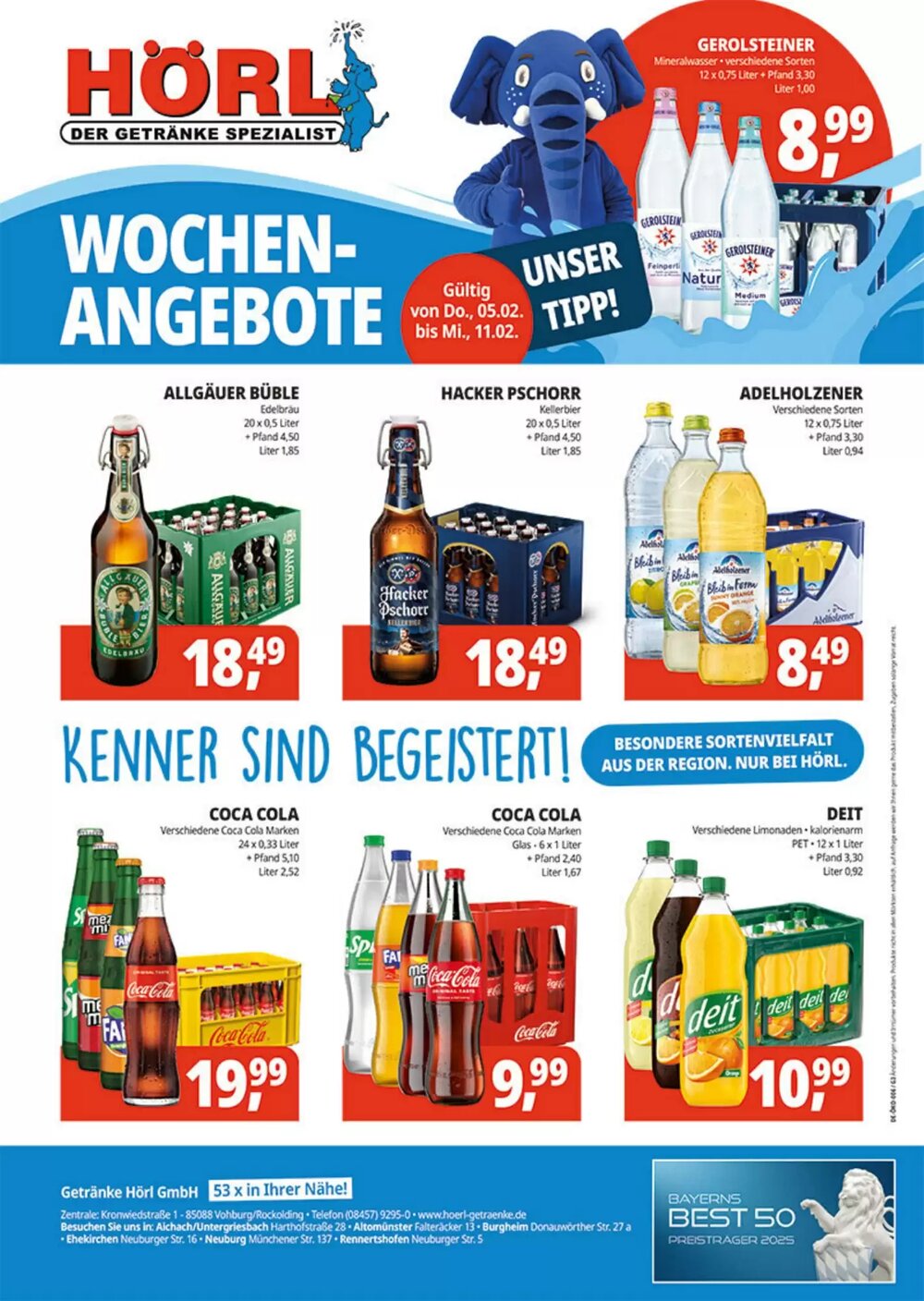 Hörl Getränke Prospekt (ab 05.02.2026) zum Blättern - Seite 1