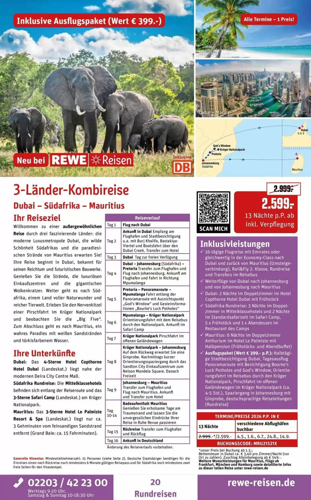 REWE Reisen Prospekt (ab 05.02.2026) zum Blättern - Seite 20