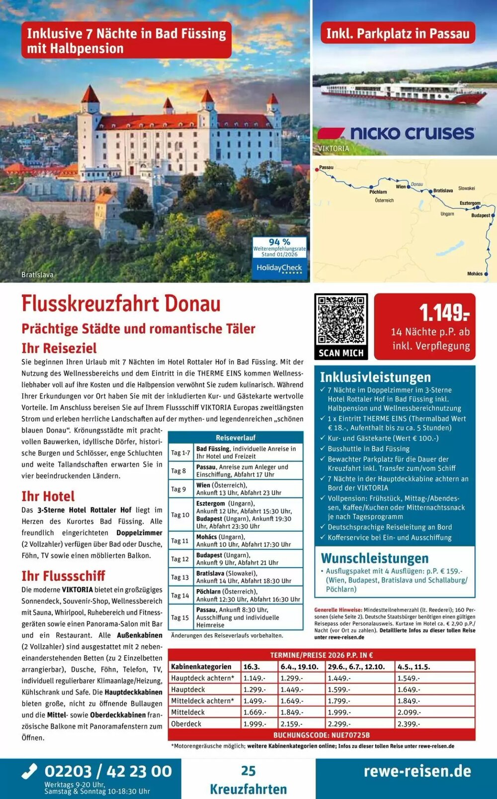 REWE Reisen Prospekt (ab 05.02.2026) zum Blättern - Seite 25