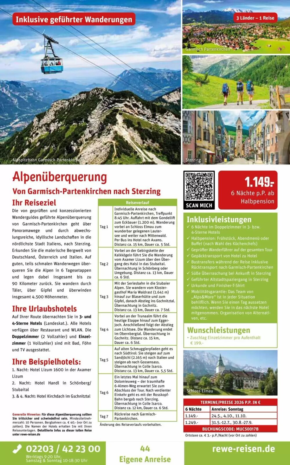 REWE Reisen Prospekt (ab 05.02.2026) zum Blättern - Seite 44