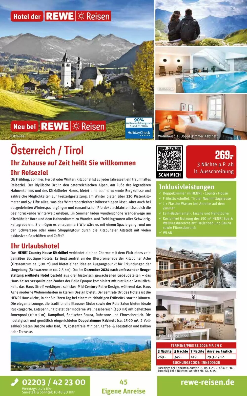 REWE Reisen Prospekt (ab 05.02.2026) zum Blättern - Seite 45