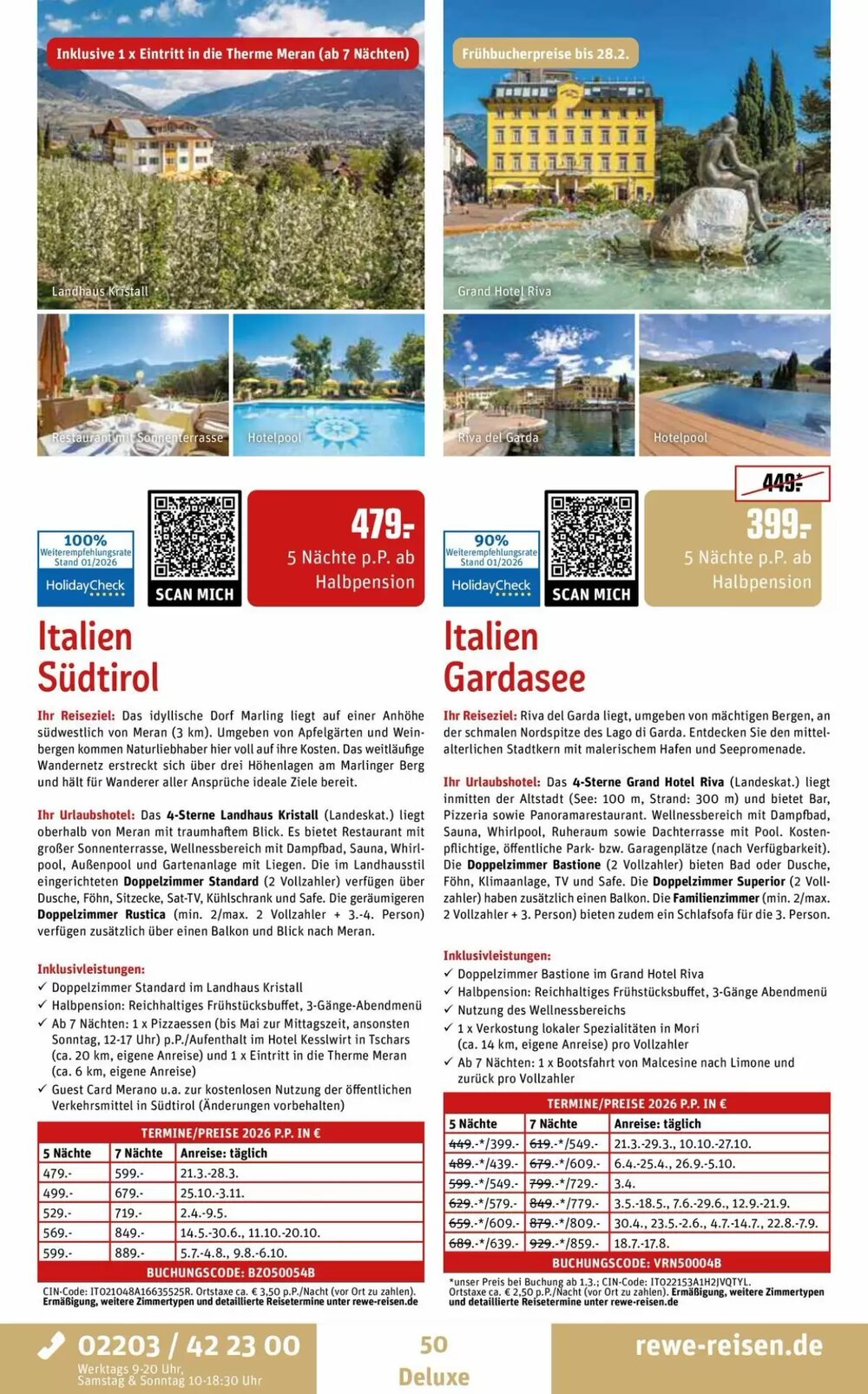 REWE Reisen Prospekt (ab 05.02.2026) zum Blättern - Seite 50