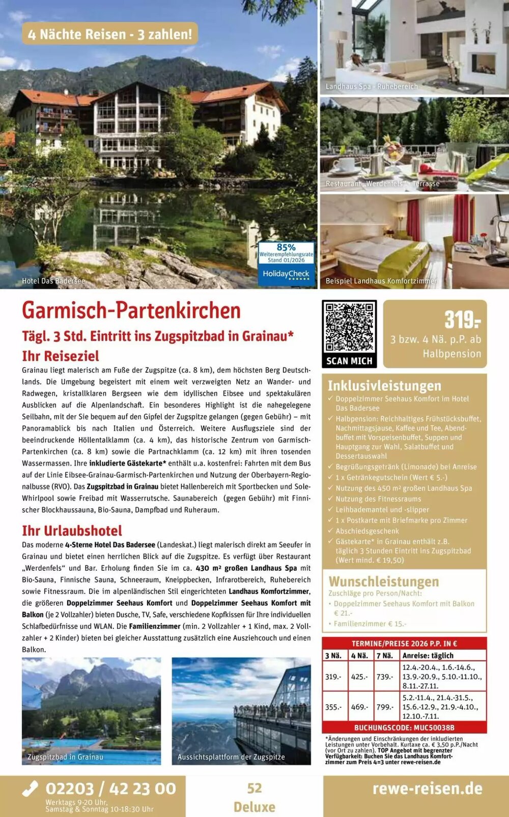 REWE Reisen Prospekt (ab 05.02.2026) zum Blättern - Seite 52