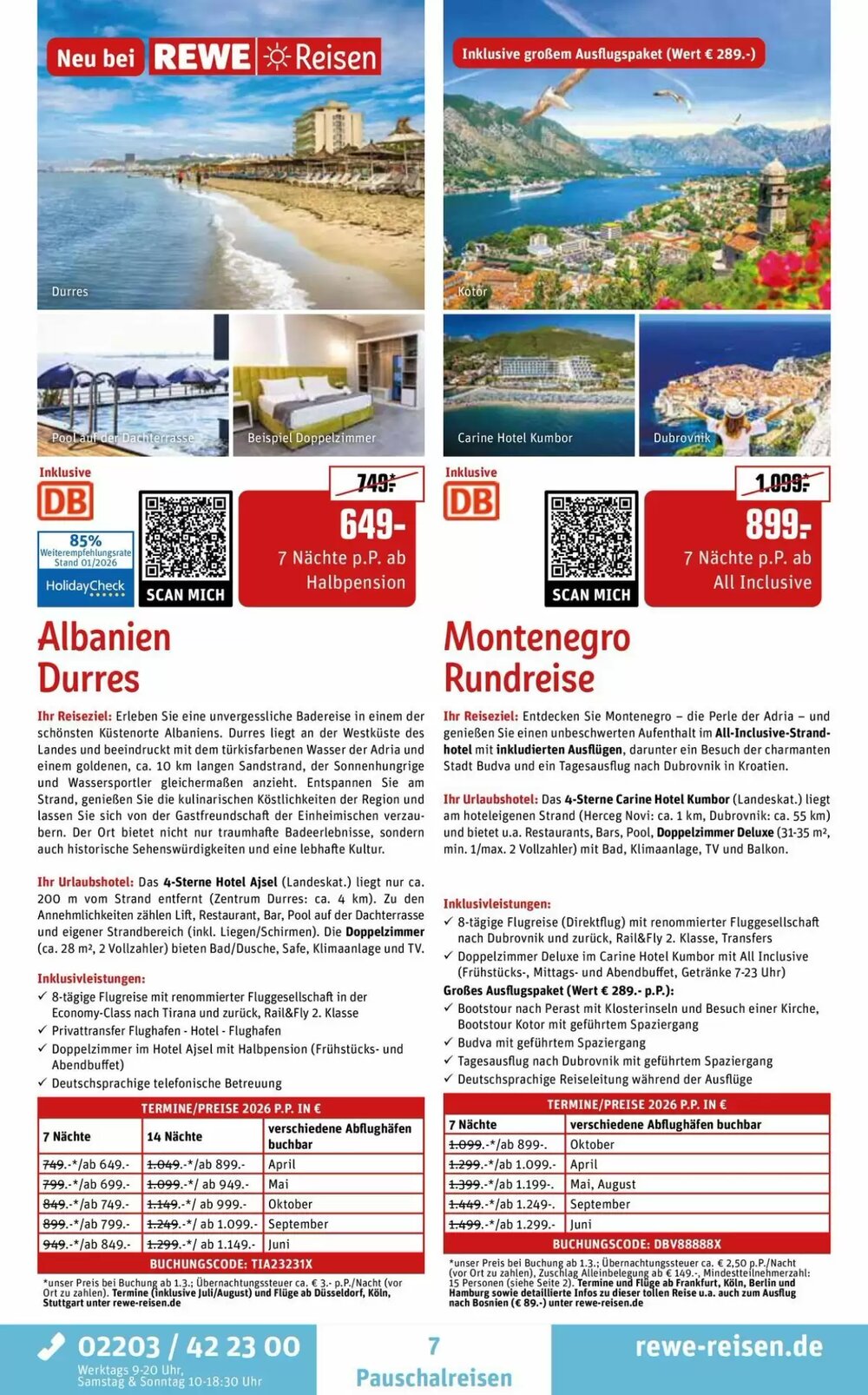 REWE Reisen Prospekt (ab 05.02.2026) zum Blättern - Seite 7