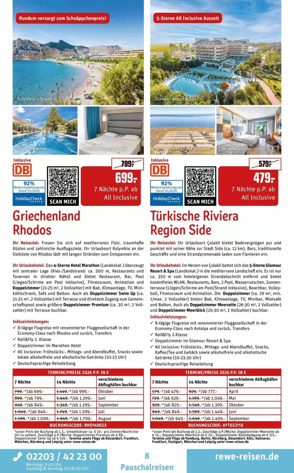 REWE Reisen Prospekt (ab 05.02.2026) zum Blättern - Seite 8
