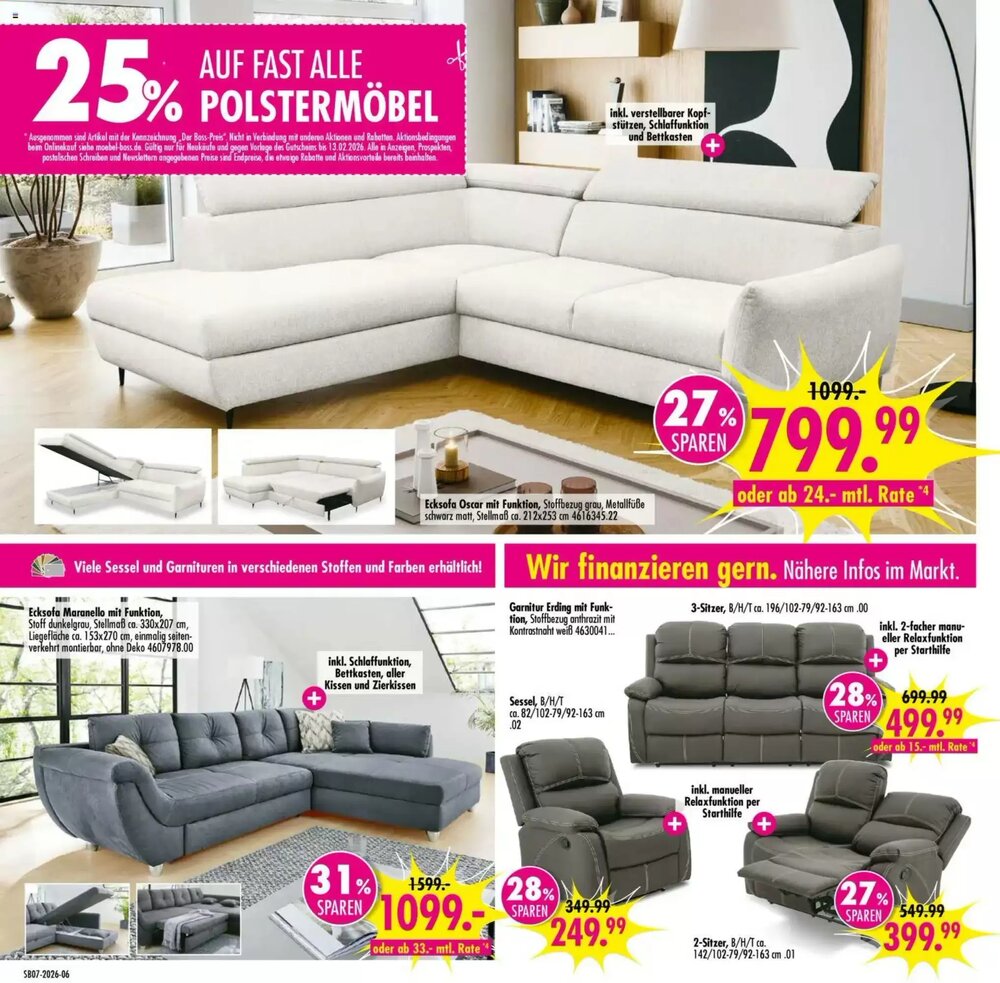 Möbel Boss Prospekt (ab 07.02.2026) zum Blättern - Seite 6