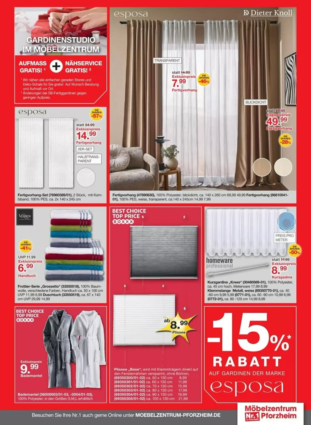 Möbelzentrum Pforzheim Prospekt (ab 07.02.2026) zum Blättern - Seite 17
