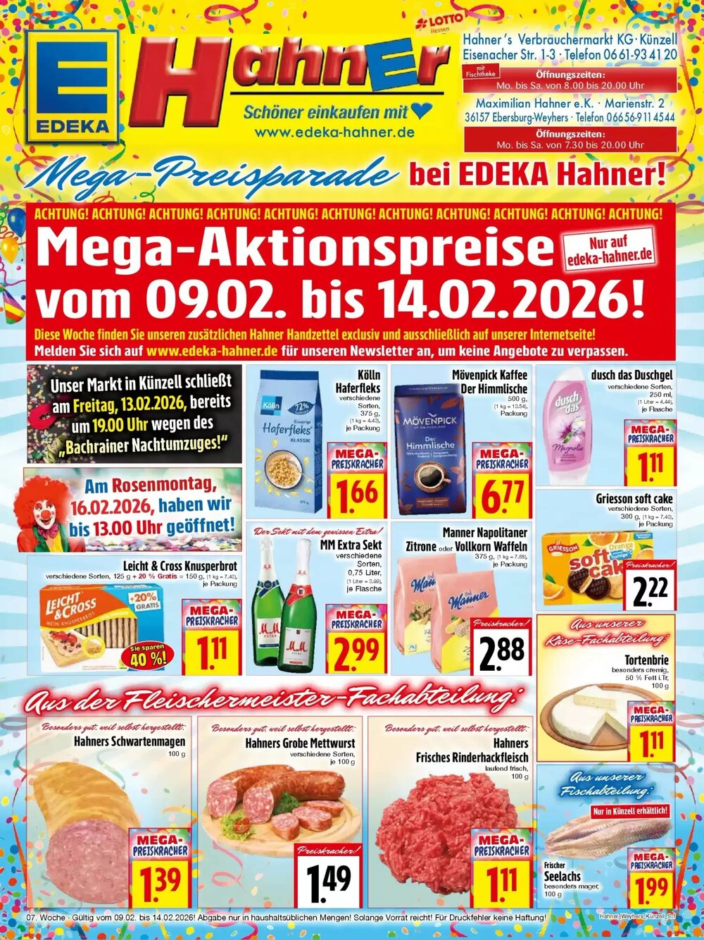 EDEKA Hahner Prospekt (ab 08.02.2026) zum Blättern - Seite 1
