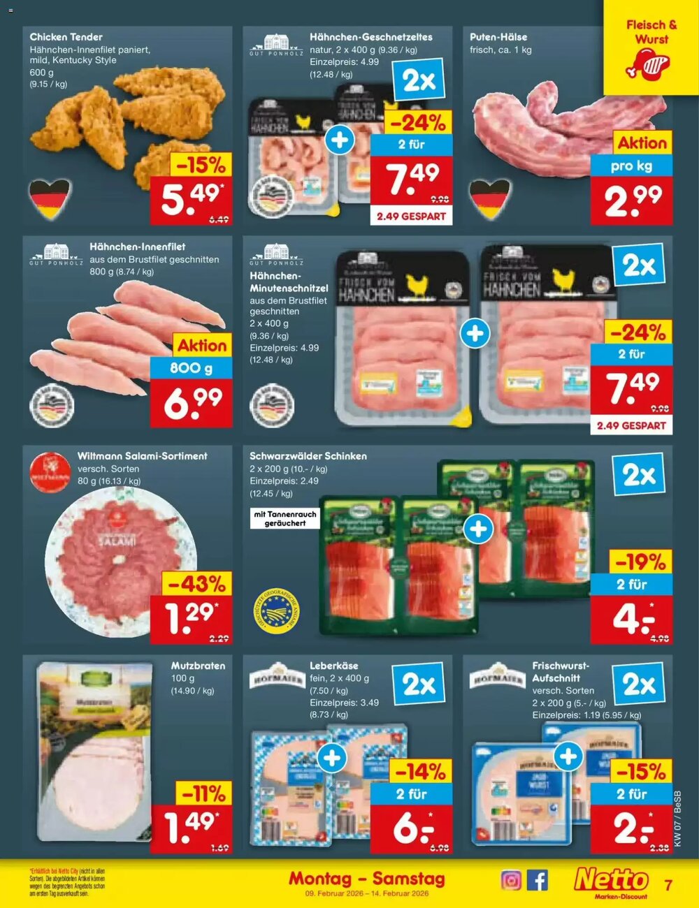 Netto Marken-Discount Prospekt (ab 09.02.2026) zum Blättern - Seite 7