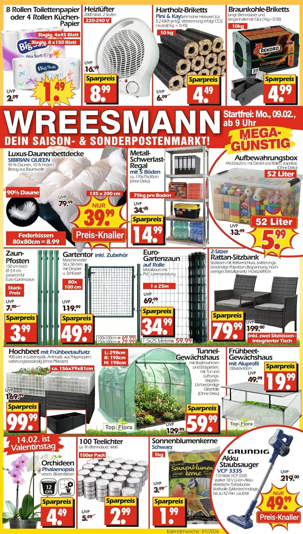 Wreesmann Prospekt (ab 09.02.2026) zum Blättern - Seite 1