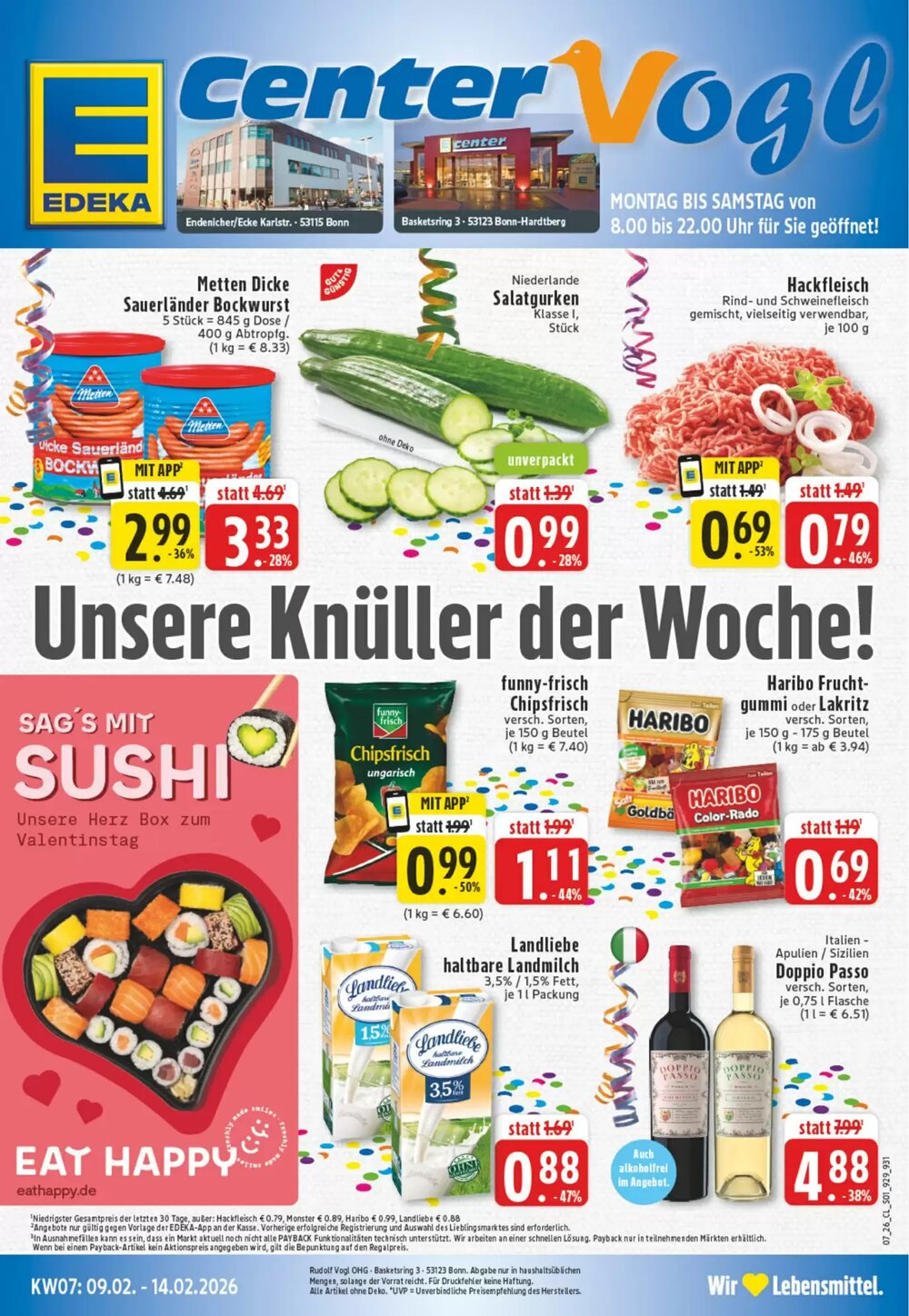 EDEKA Vogl Prospekt (ab 09.02.2026) zum Blättern - Seite 1