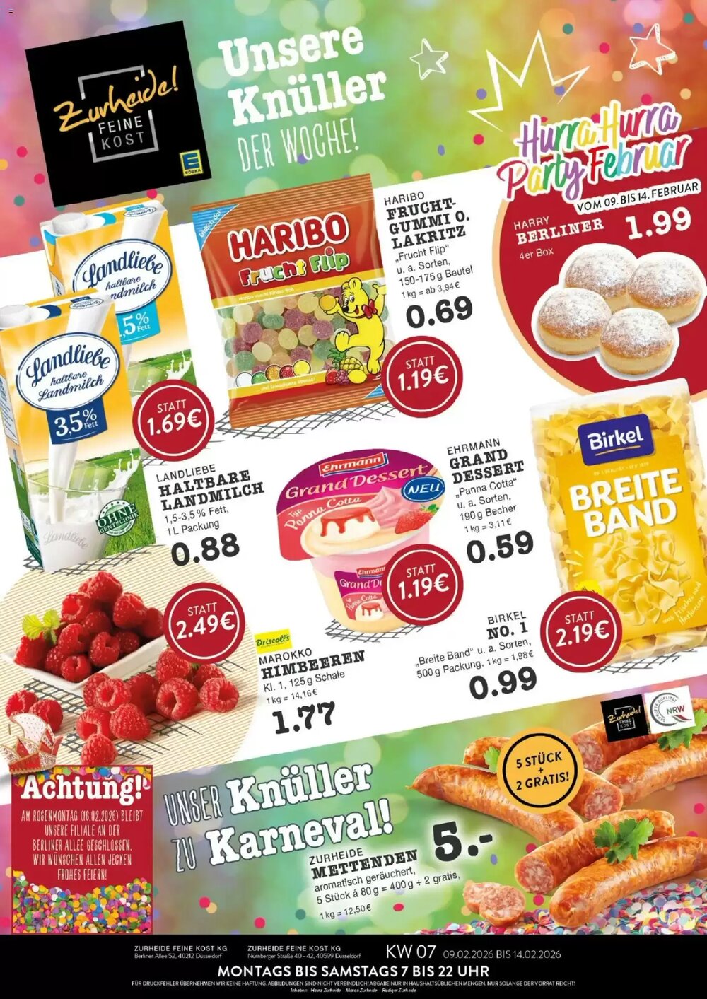 Edeka Zurheide Prospekt (ab 09.02.2026) zum Blättern - Seite 1