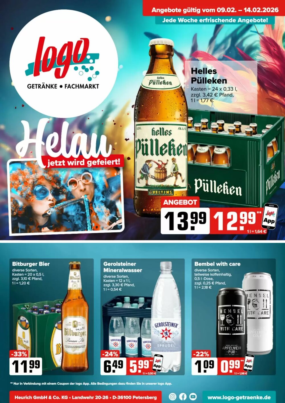 Logo Getränkemarkt Prospekt (ab 09.02.2026) zum Blättern - Seite 1