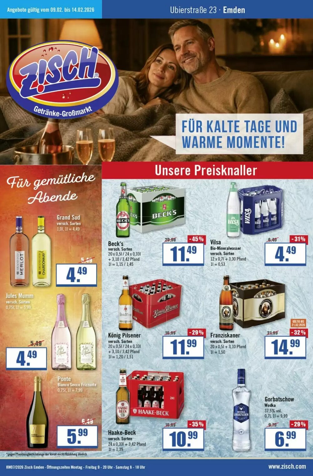 Zisch Prospekt (ab 09.02.2026) zum Blättern - Seite 1