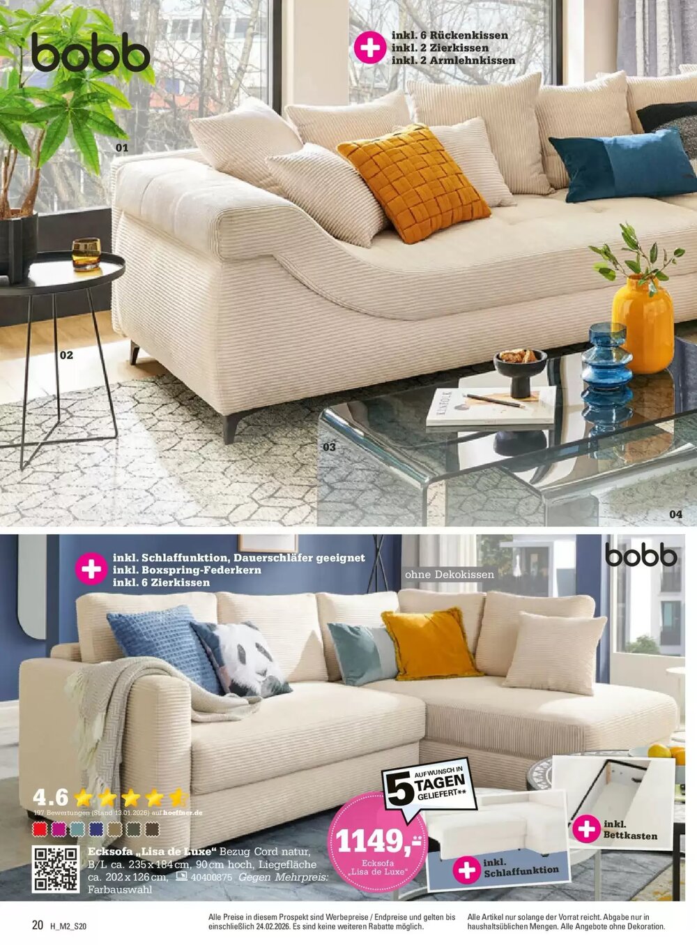 Höffner Prospekt (ab 10.02.2026) zum Blättern - Seite 20