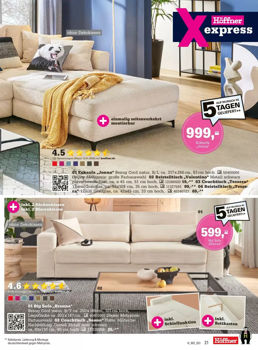 Höffner Prospekt (ab 10.02.2026) zum Blättern - Seite 21