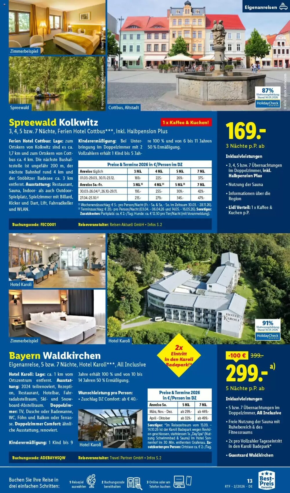 Lidl Reisen Prospekt (ab 14.02.2026) zum Blättern - Seite 13