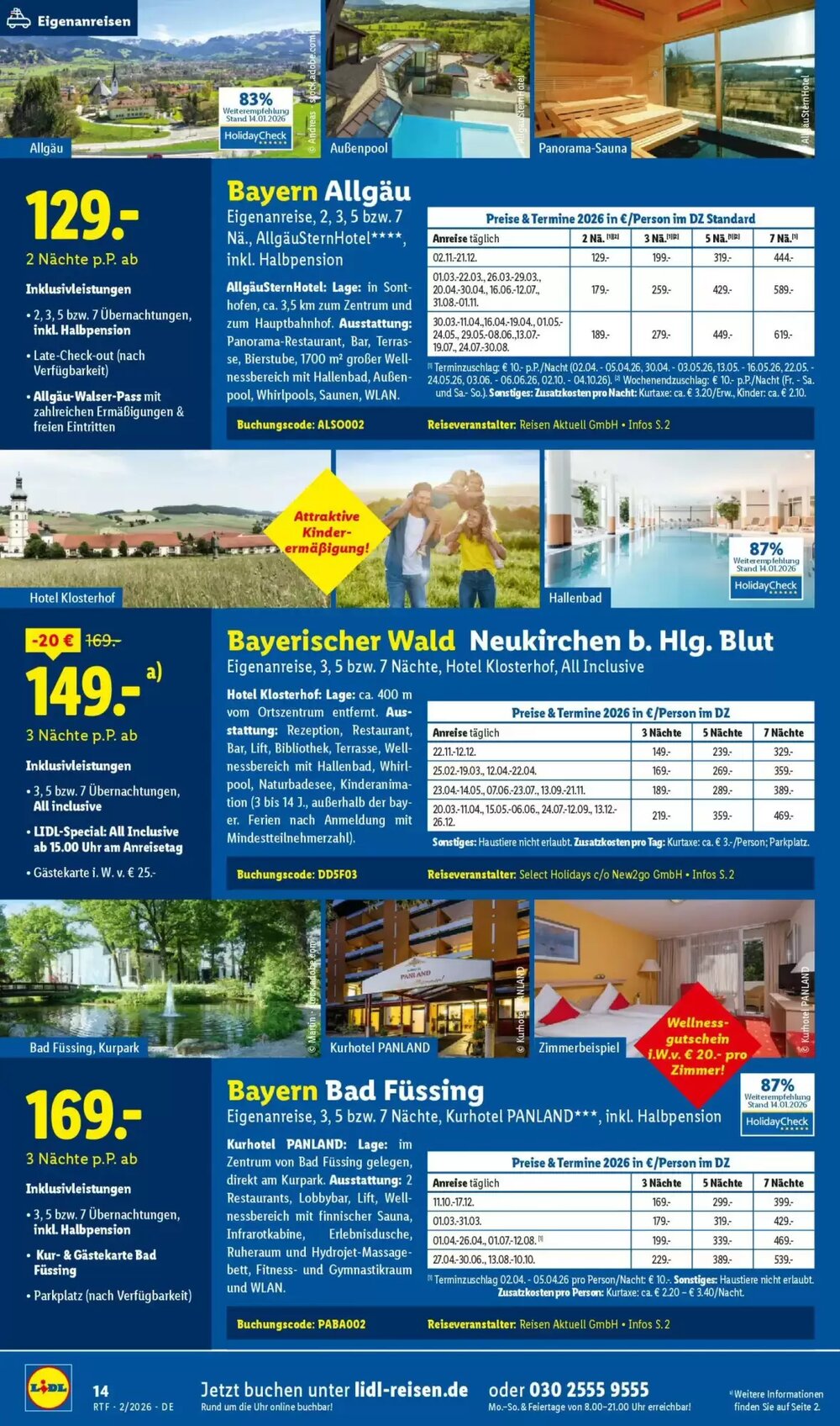 Lidl Reisen Prospekt (ab 14.02.2026) zum Blättern - Seite 14