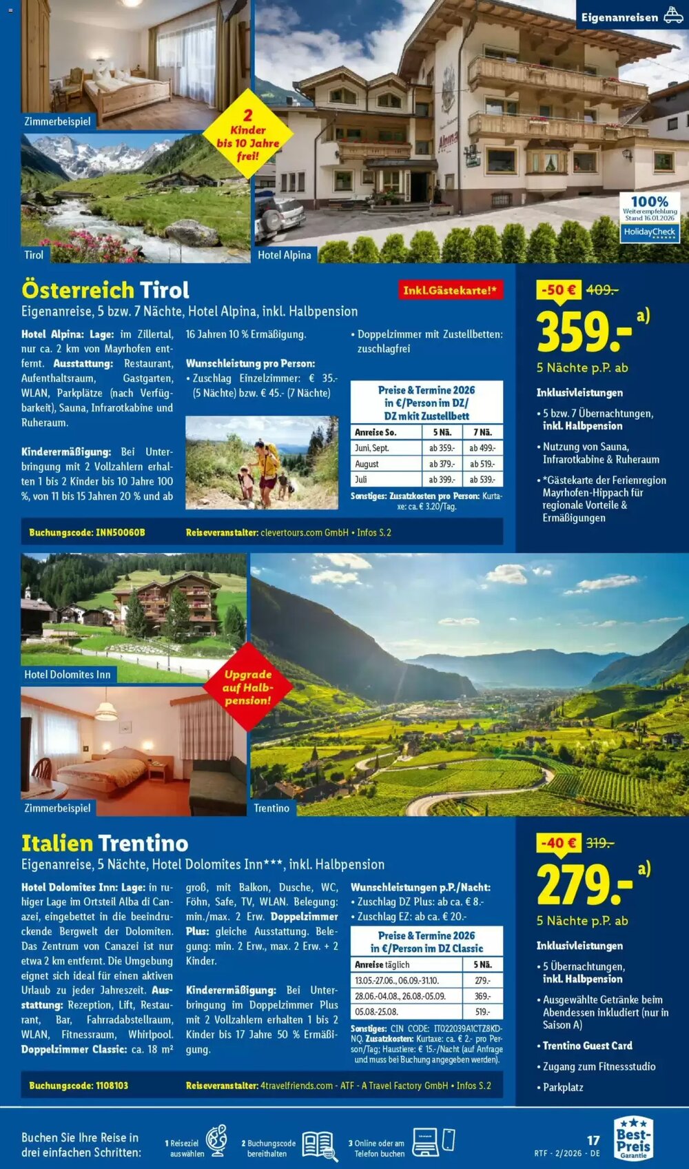 Lidl Reisen Prospekt (ab 14.02.2026) zum Blättern - Seite 17