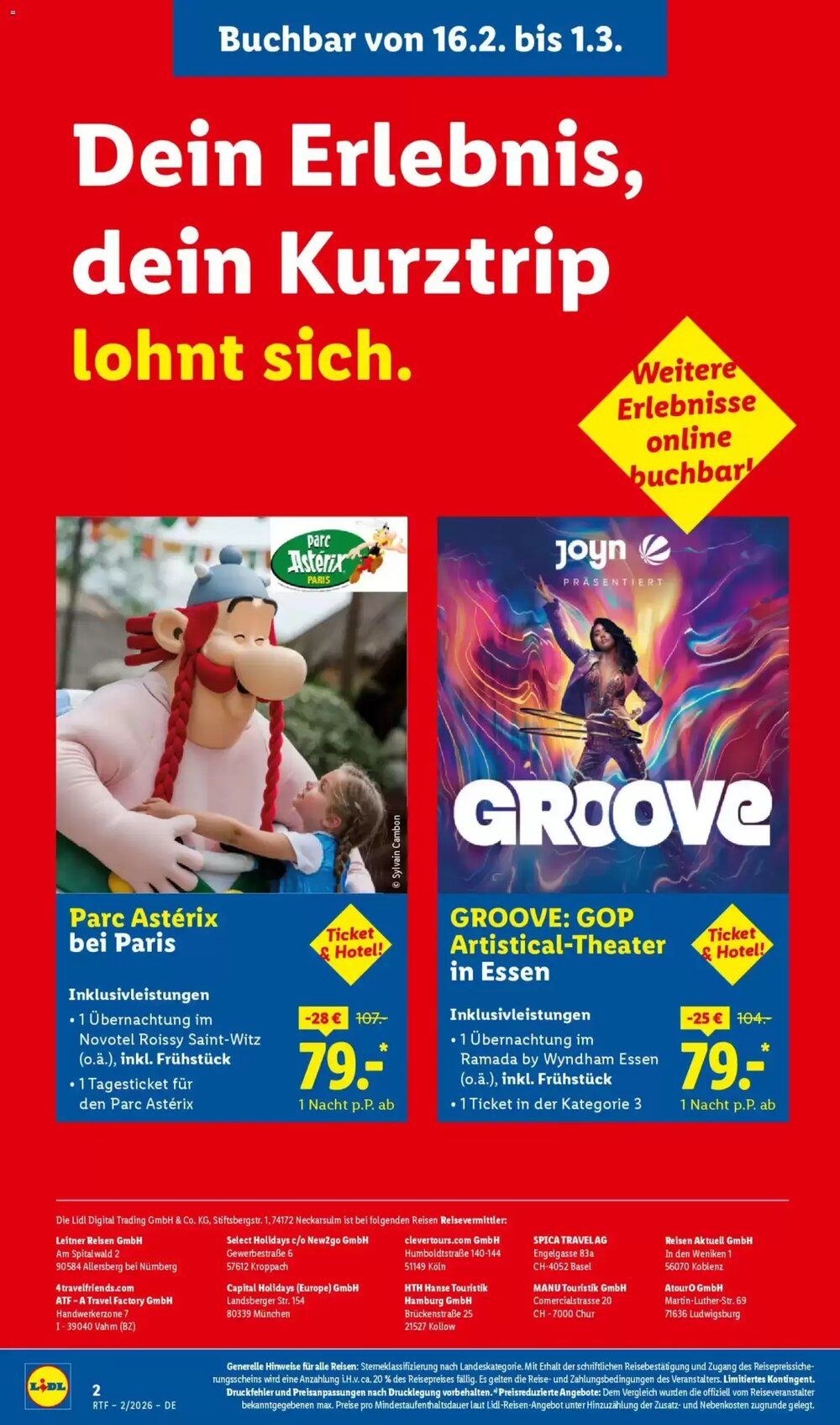 Lidl Reisen Prospekt (ab 14.02.2026) zum Blättern - Seite 2