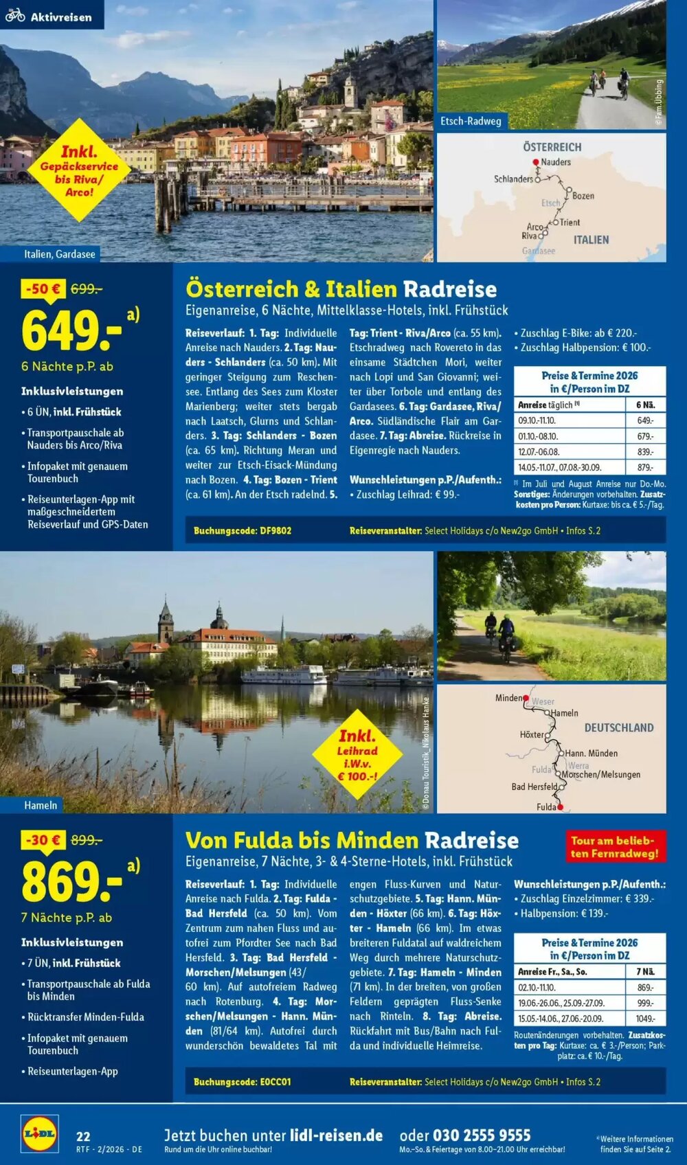 Lidl Reisen Prospekt (ab 14.02.2026) zum Blättern - Seite 22