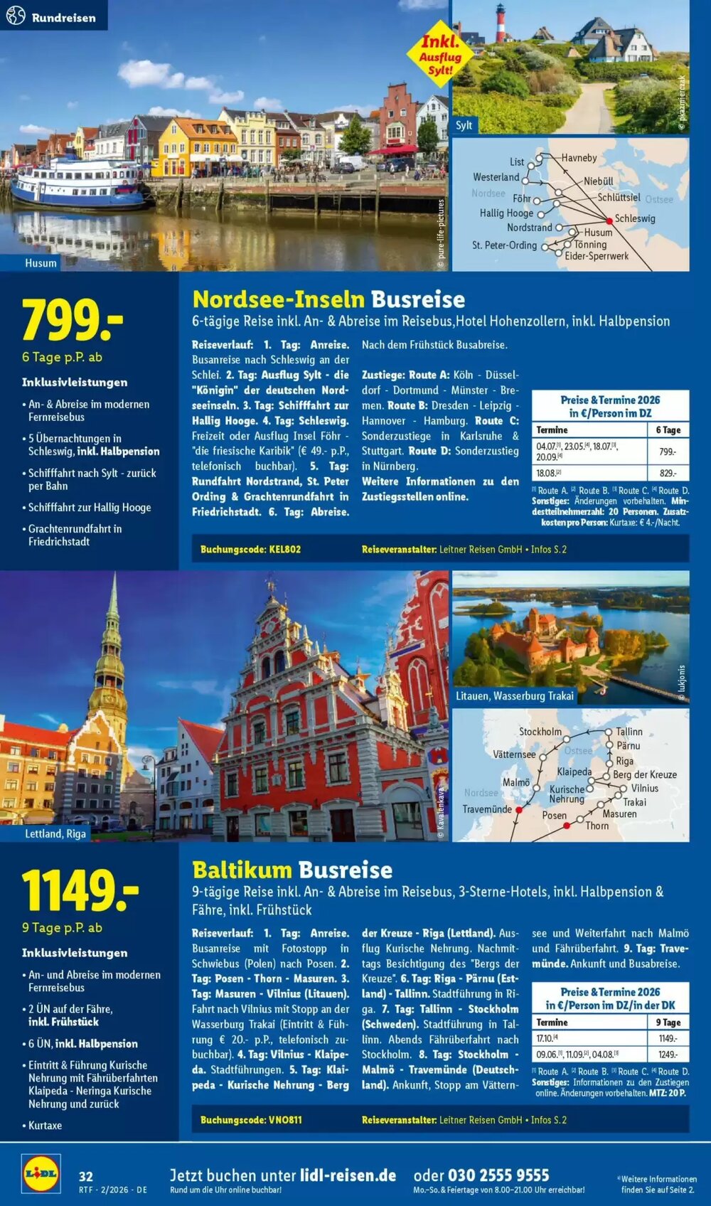 Lidl Reisen Prospekt (ab 14.02.2026) zum Blättern - Seite 32