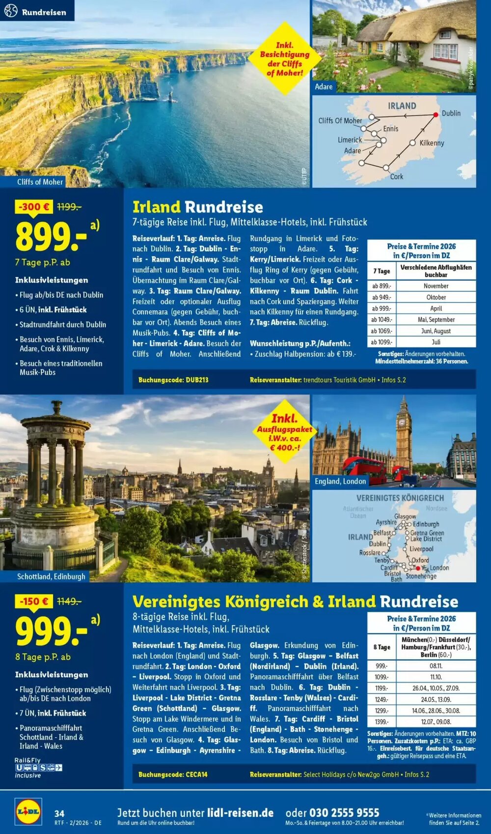 Lidl Reisen Prospekt (ab 14.02.2026) zum Blättern - Seite 34
