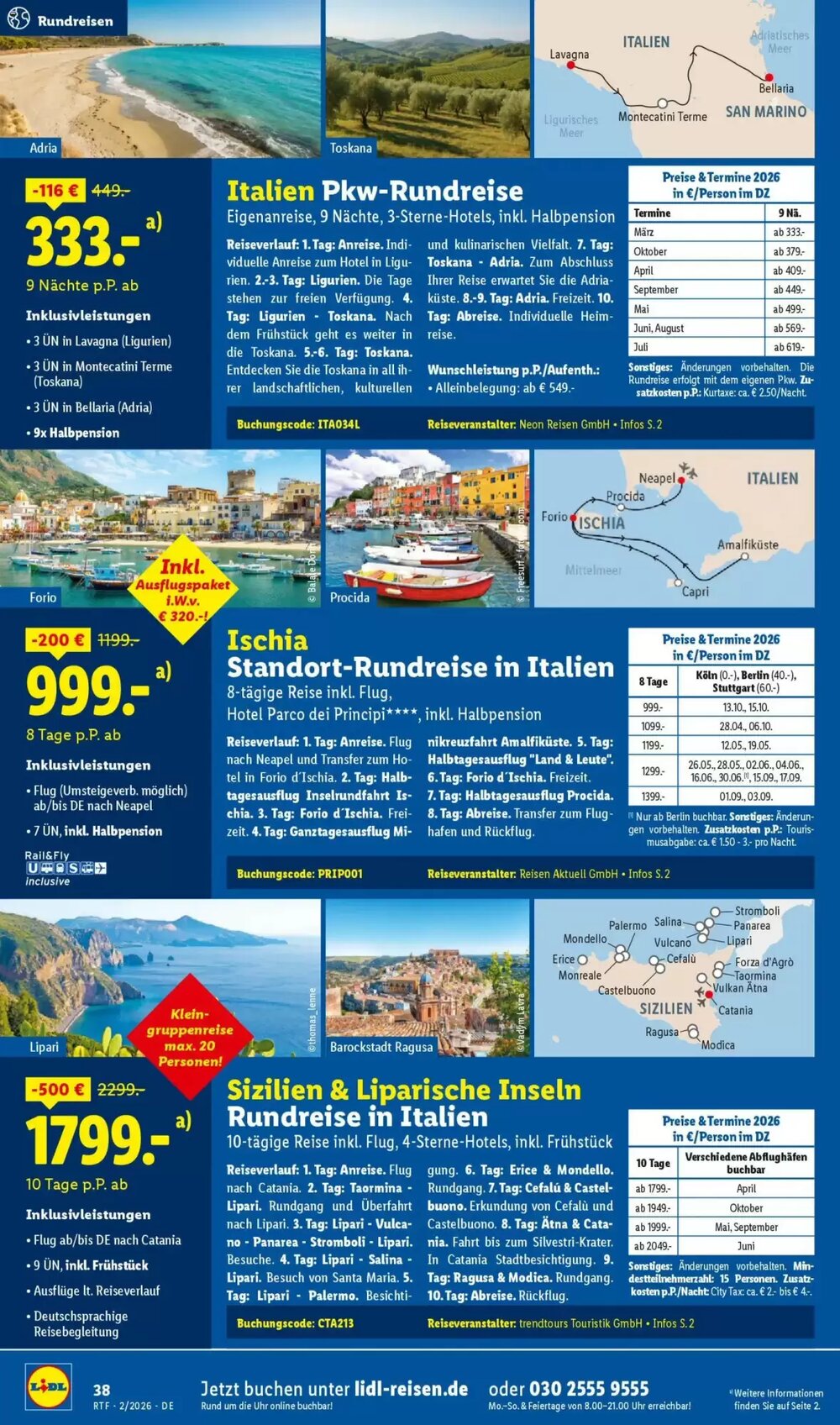 Lidl Reisen Prospekt (ab 14.02.2026) zum Blättern - Seite 38