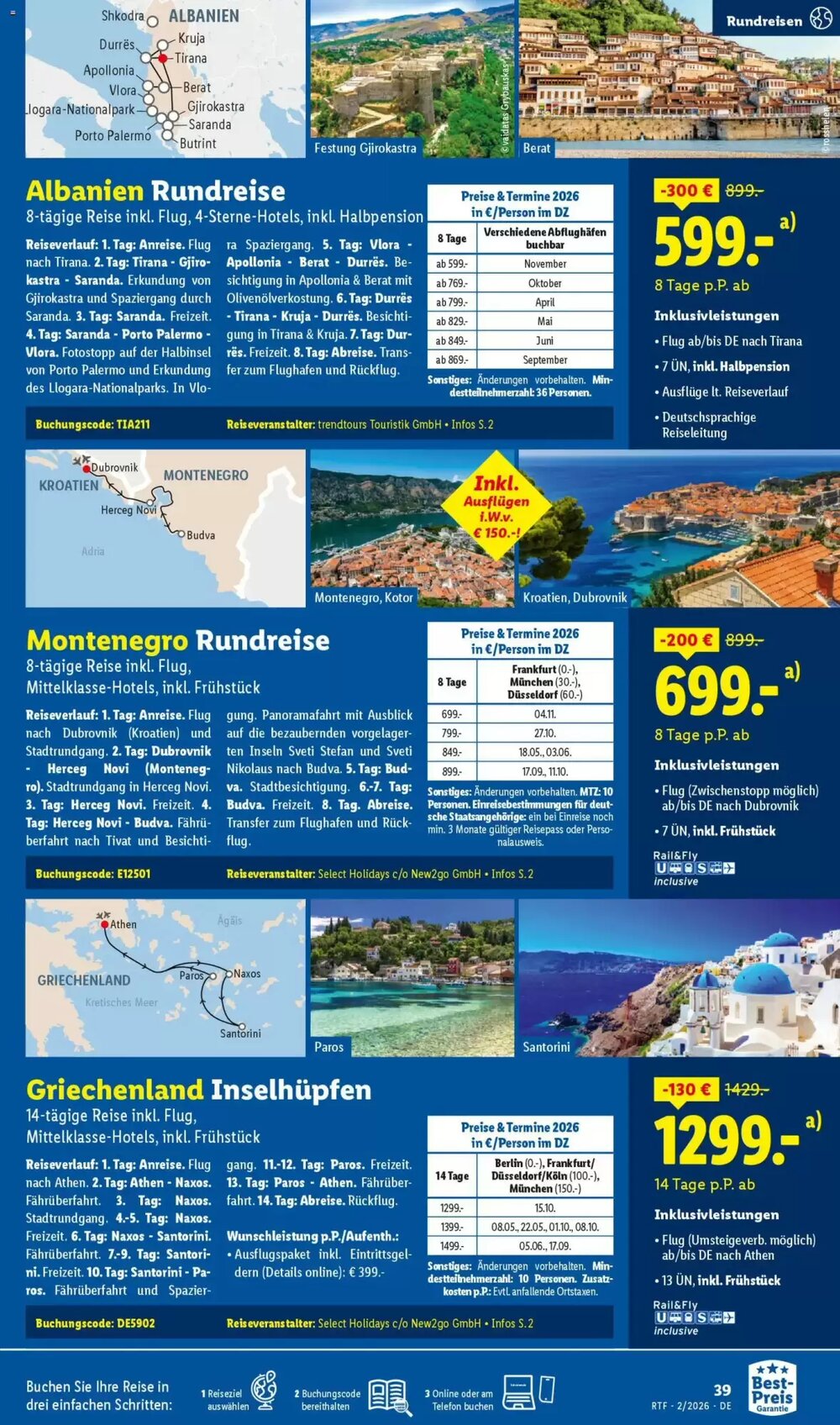 Lidl Reisen Prospekt (ab 14.02.2026) zum Blättern - Seite 39