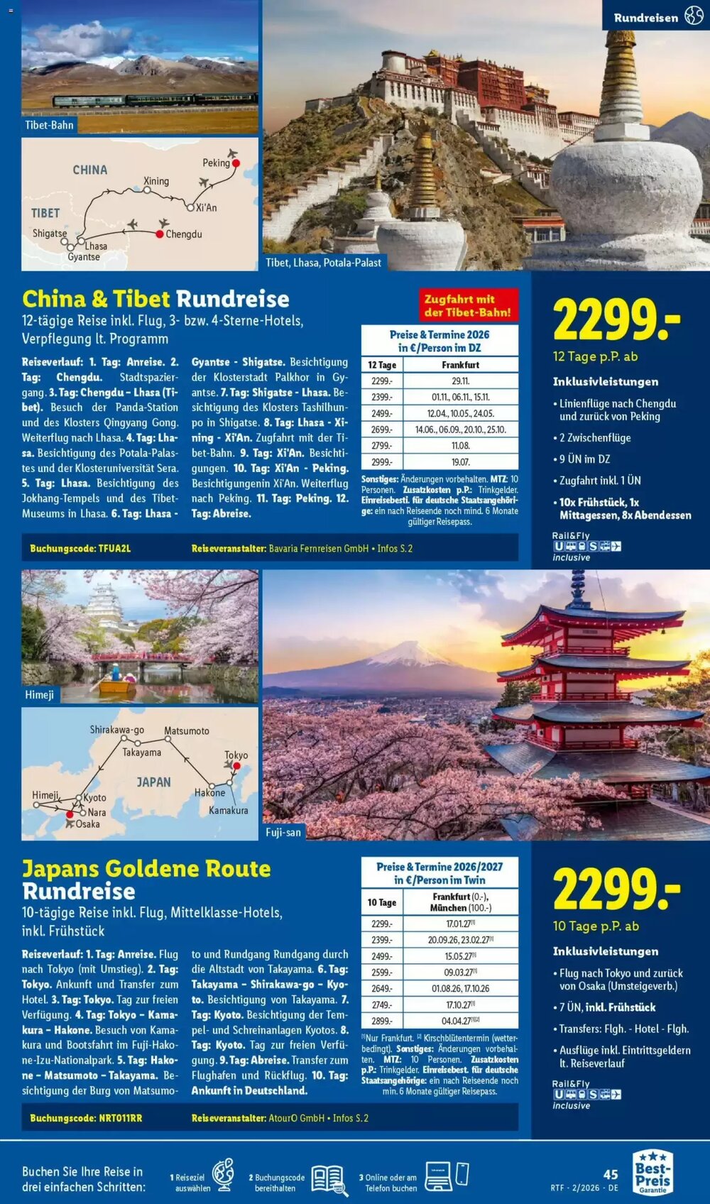 Lidl Reisen Prospekt (ab 14.02.2026) zum Blättern - Seite 45