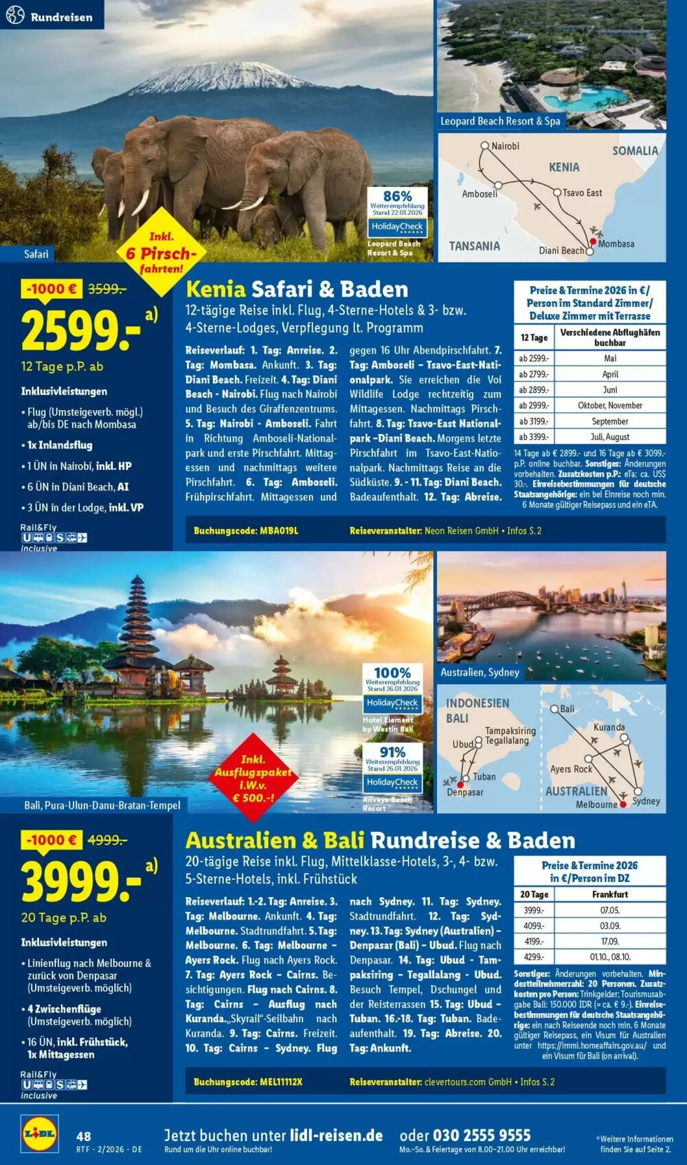 Lidl Reisen Prospekt (ab 14.02.2026) zum Blättern - Seite 48