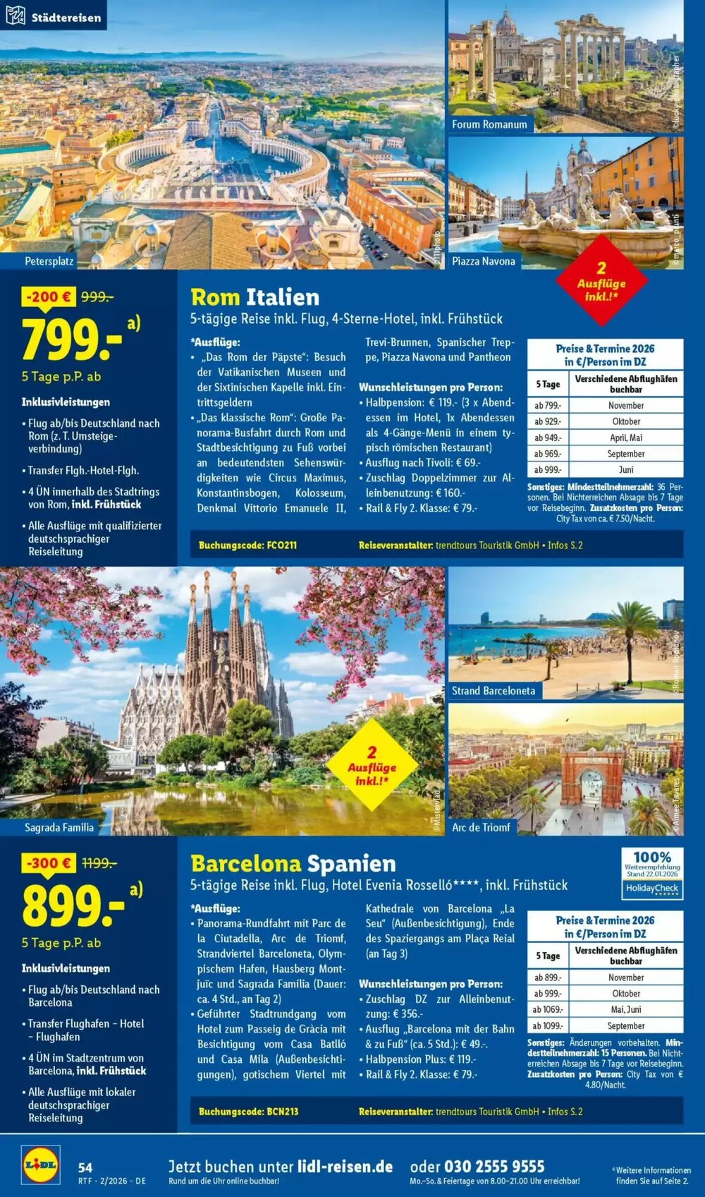 Lidl Reisen Prospekt (ab 14.02.2026) zum Blättern - Seite 54
