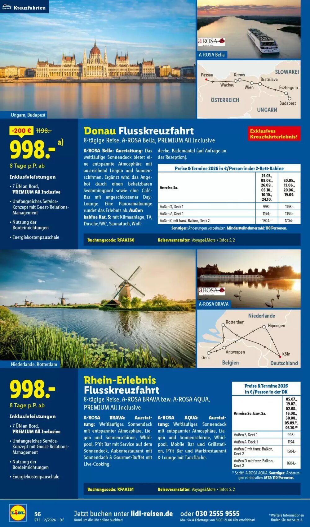 Lidl Reisen Prospekt (ab 14.02.2026) zum Blättern - Seite 56