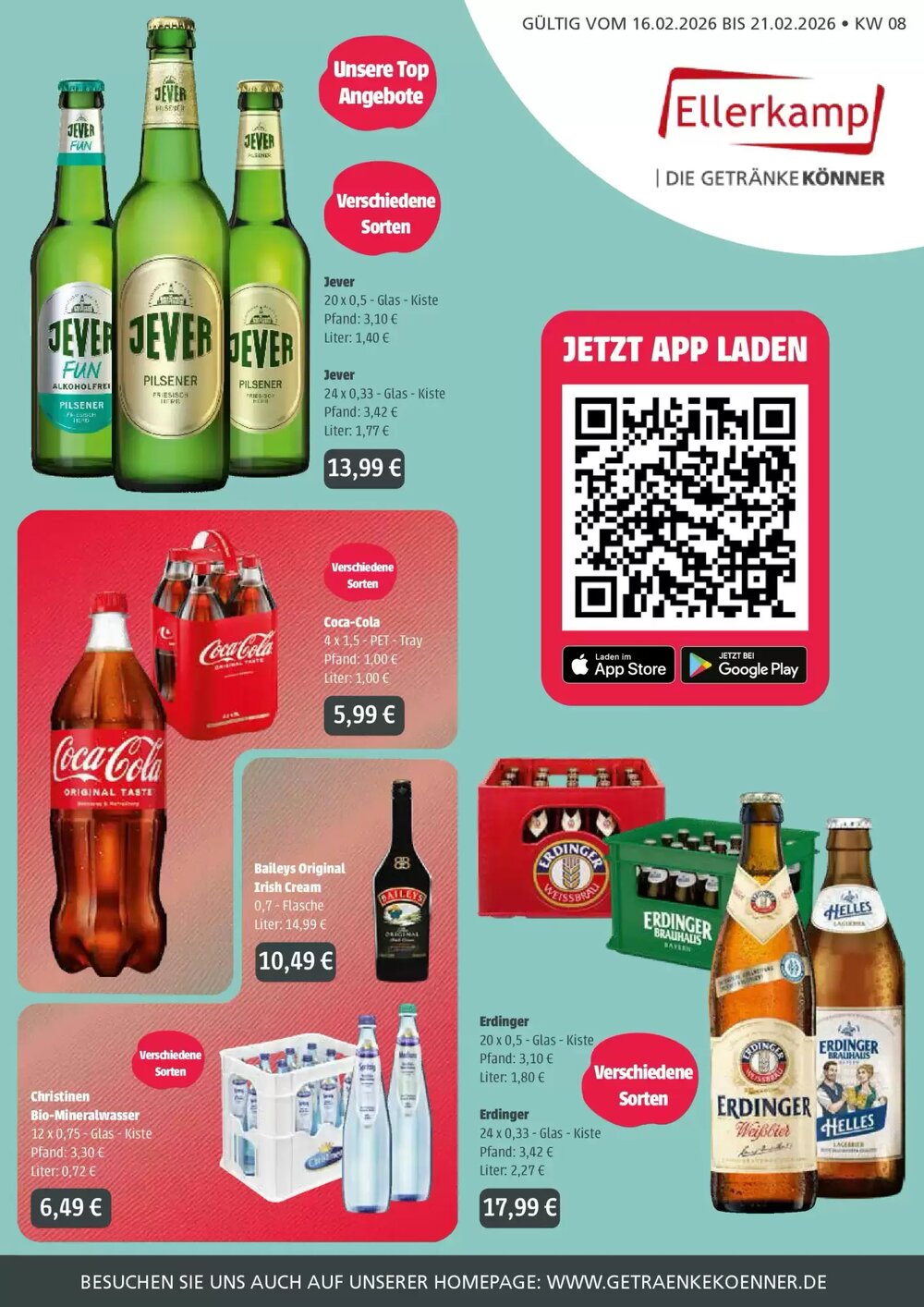 Ellerkamp Getränke Prospekt (ab 15.02.2026) zum Blättern - Seite 1