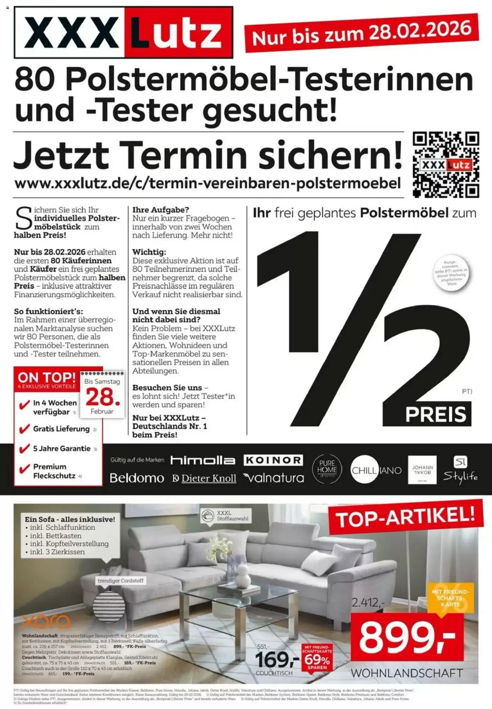 XXXLutz Prospekt (ab 15.02.2026) zum Blättern - Seite 1