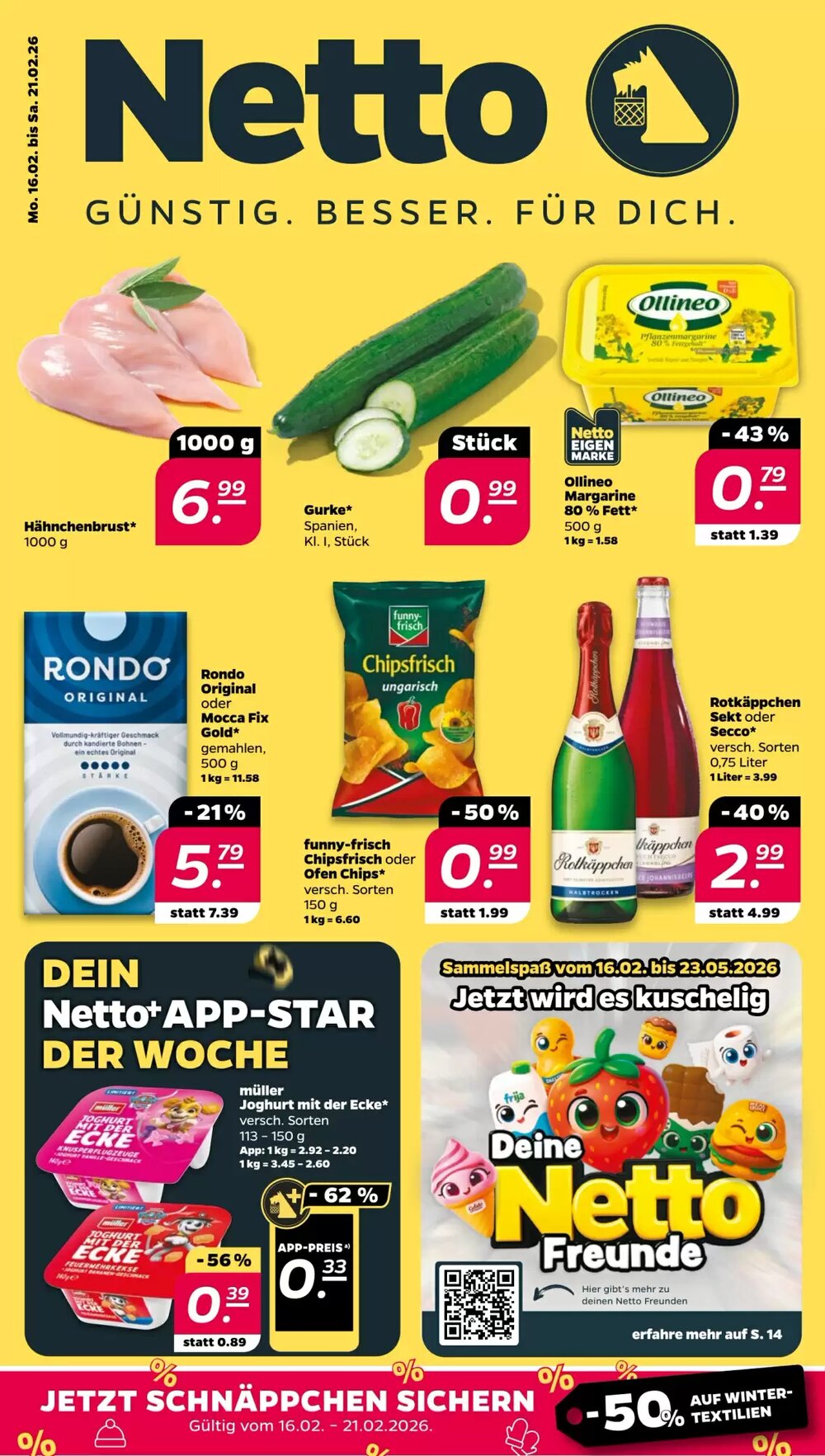 NETTO Prospekt (ab 16.02.2026) zum Blättern - Seite 1