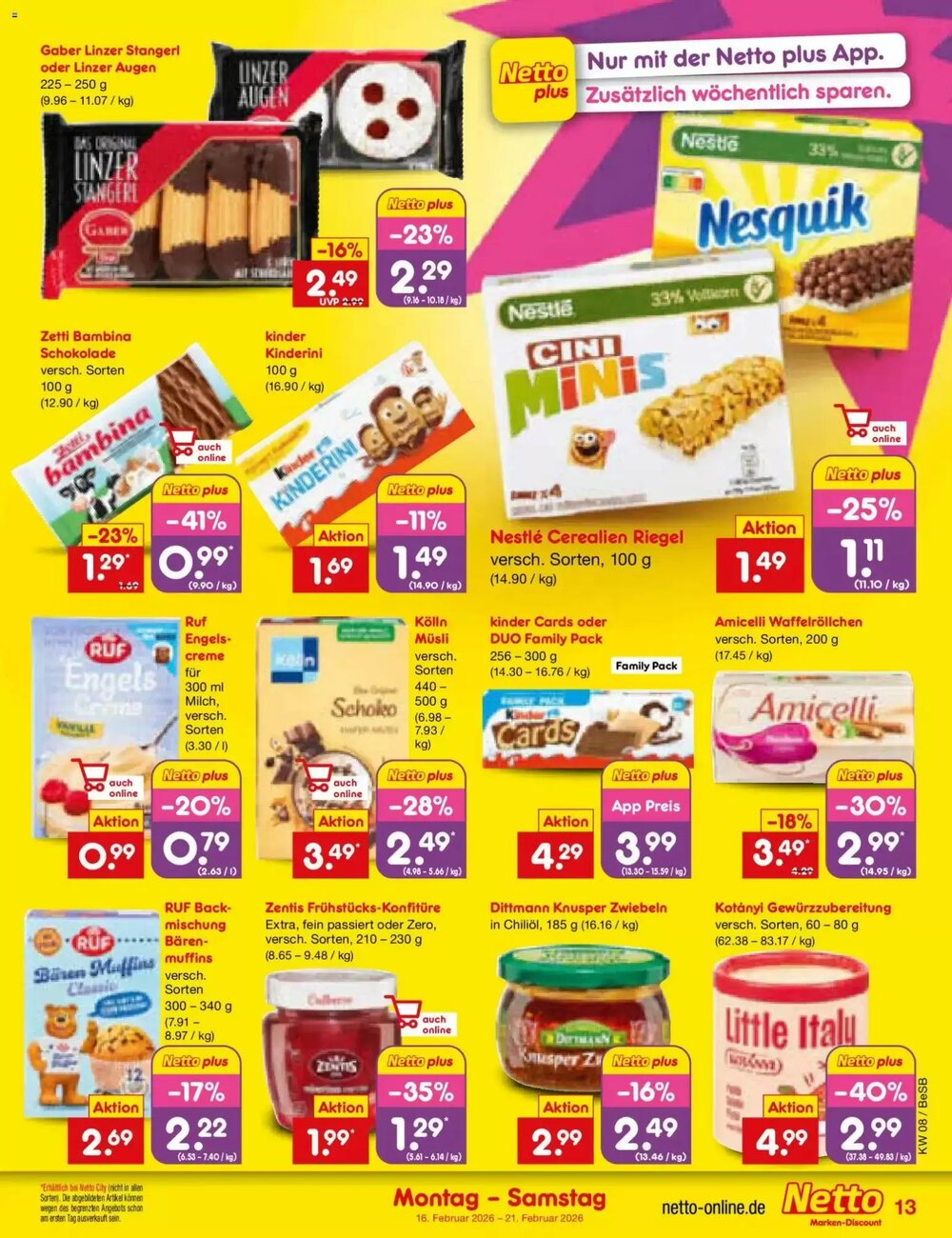 Netto Marken-Discount Prospekt (ab 16.02.2026) zum Blättern - Seite 13