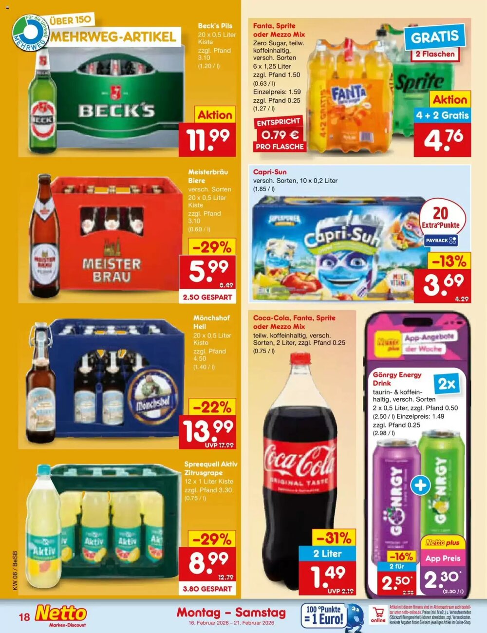 Netto Marken-Discount Prospekt (ab 16.02.2026) zum Blättern - Seite 22