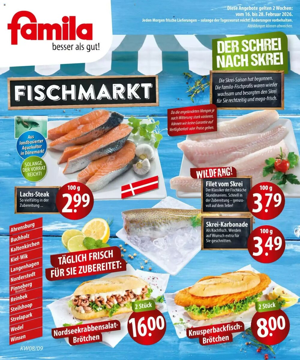 Famila Nord Ost Prospekt (ab 16.02.2026) zum Blättern - Seite 1