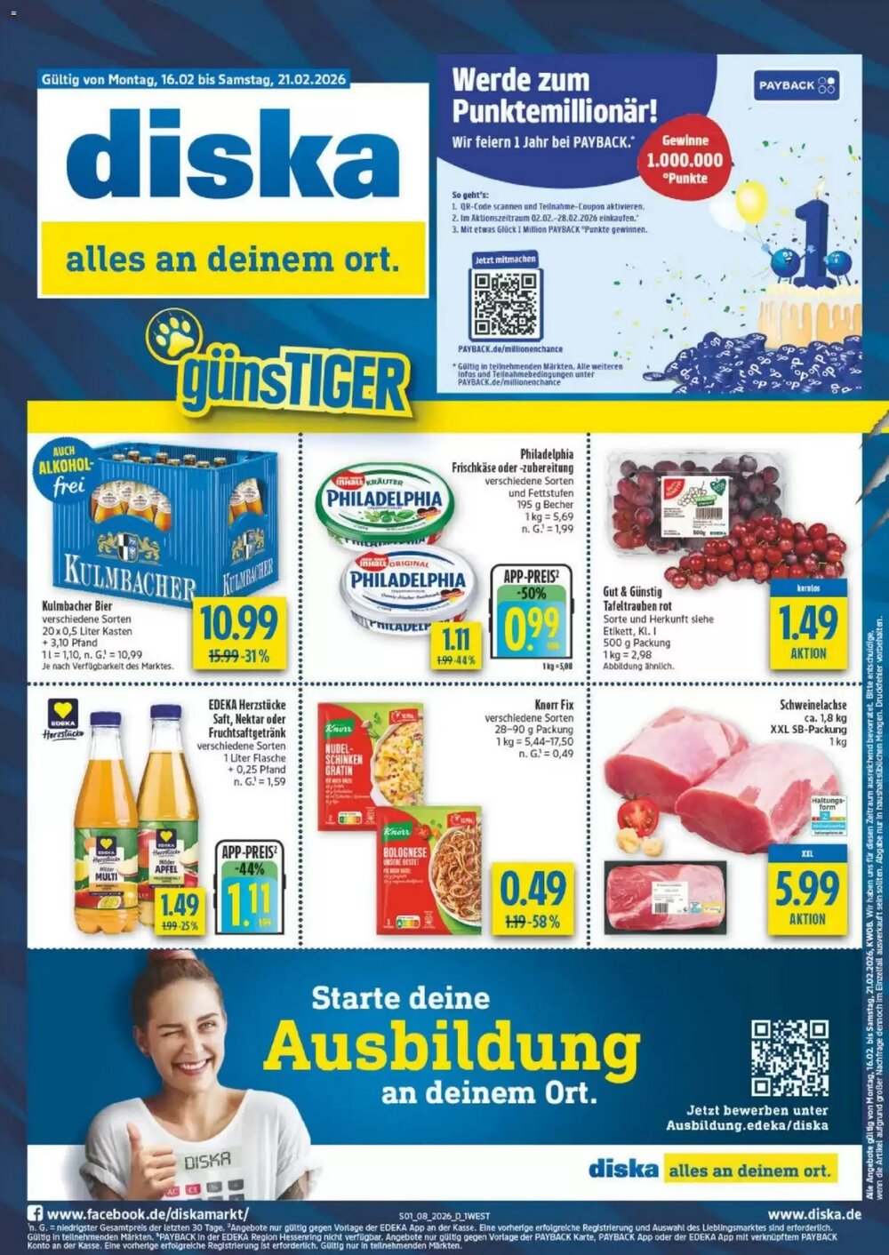 diska Prospekt (ab 16.02.2026) zum Blättern - Seite 1