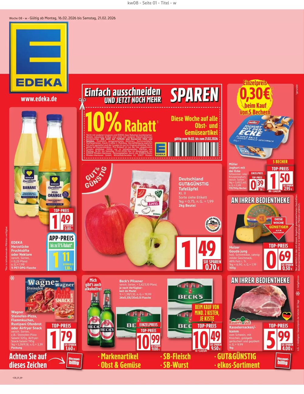 Edeka Prospekt (ab 16.02.2026) zum Blättern - Seite 1
