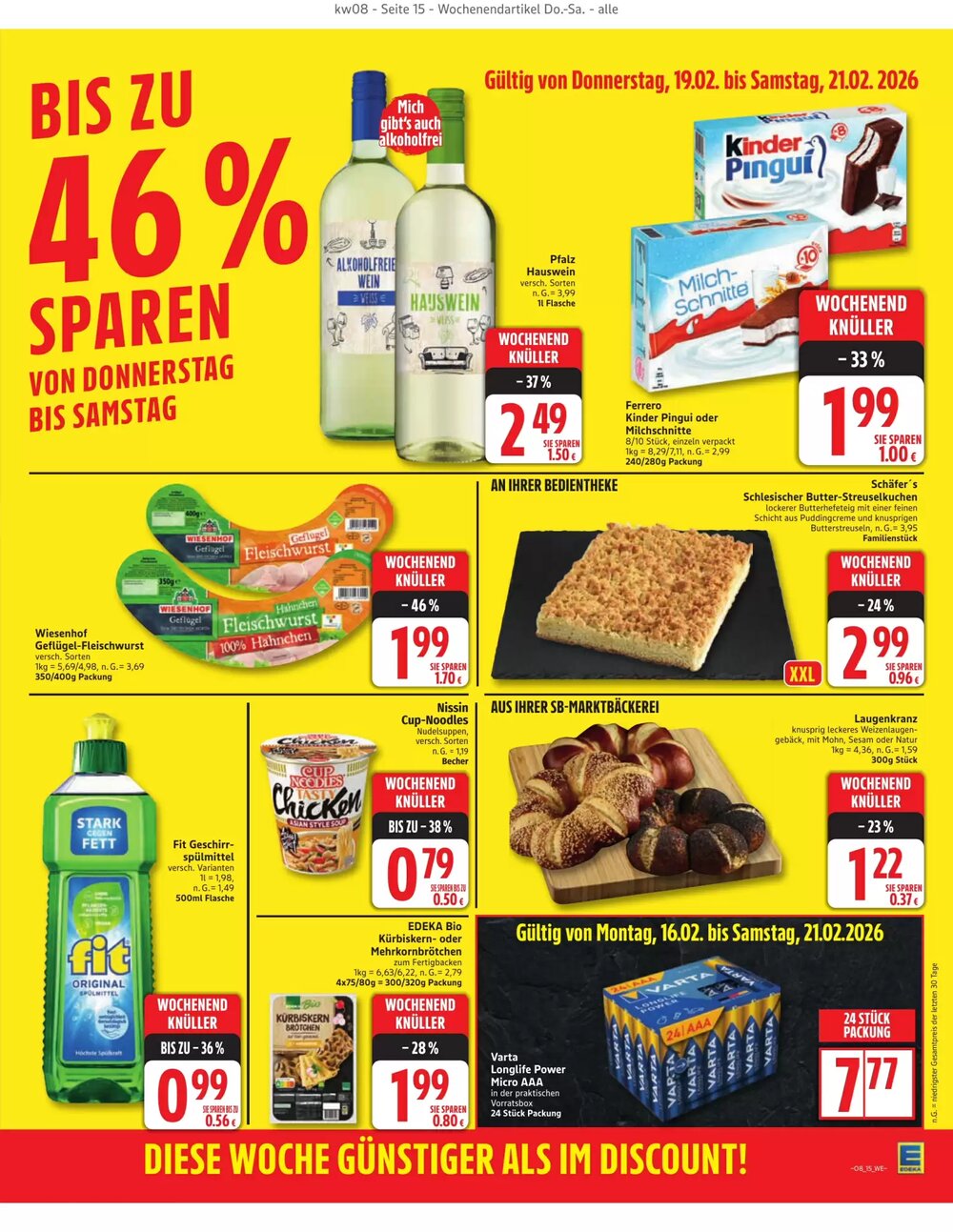 Edeka Prospekt (ab 16.02.2026) zum Blättern - Seite 15