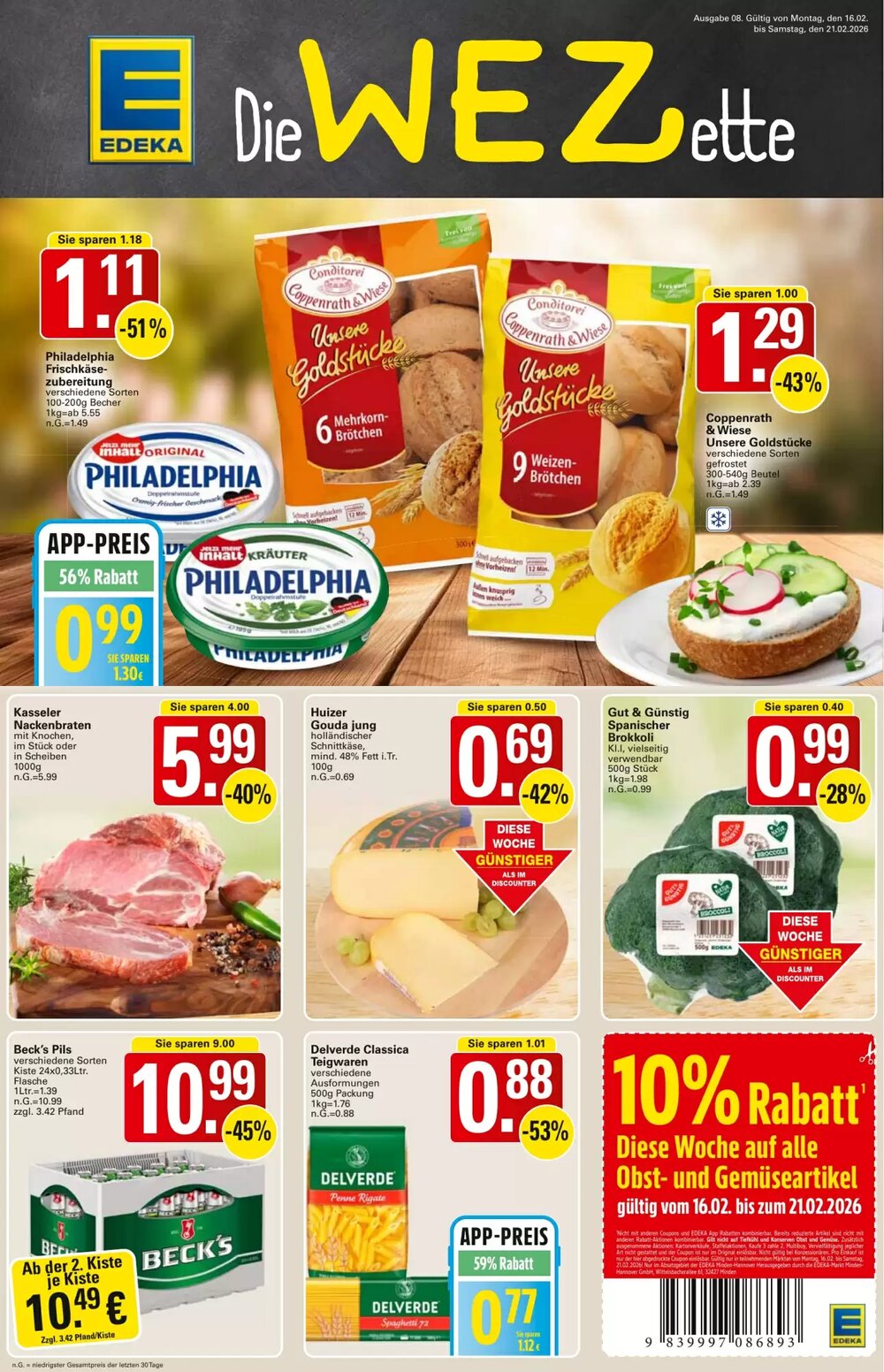 WEZ Prospekt (ab 16.02.2026) zum Blättern - Seite 1